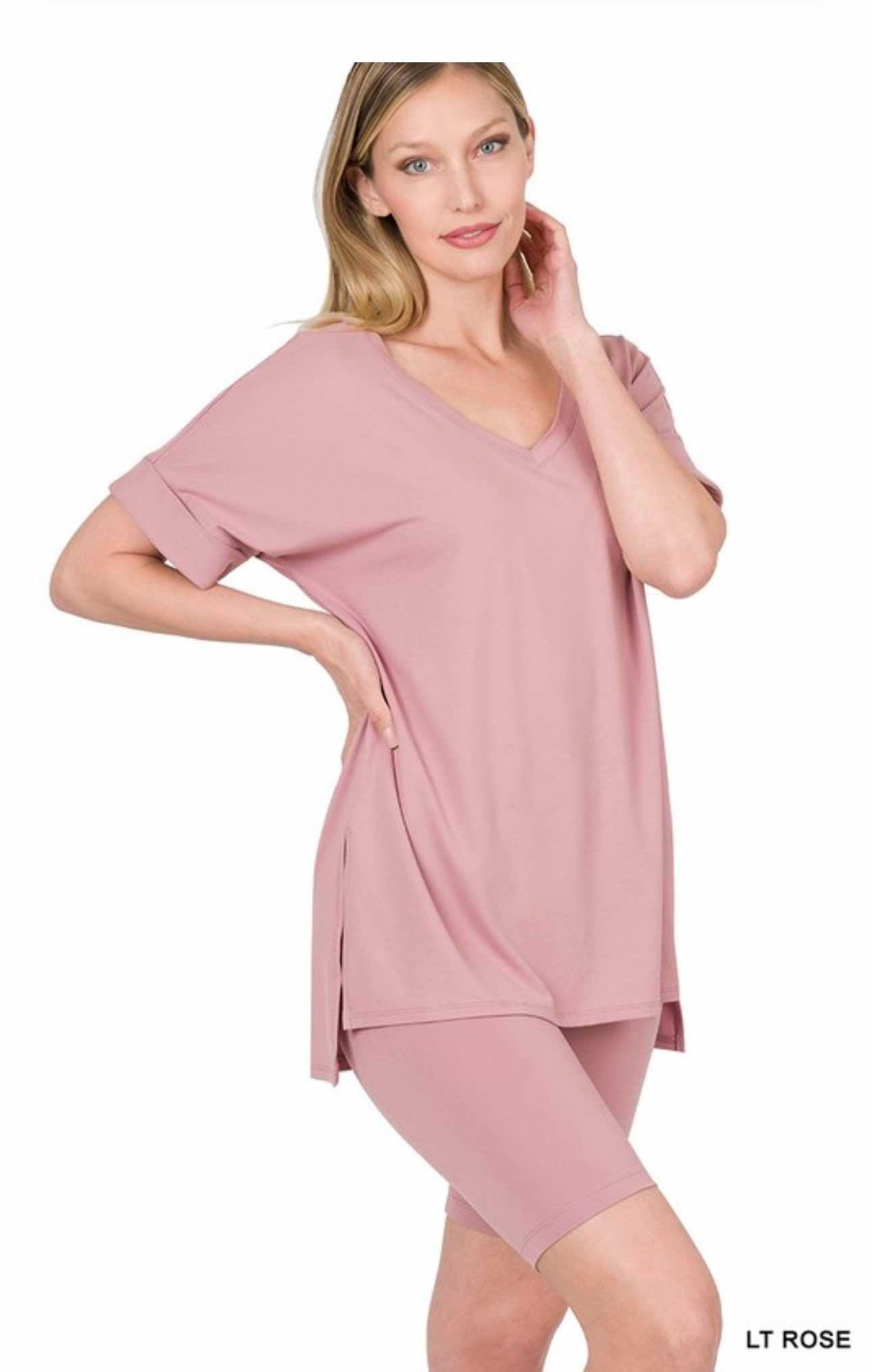 Cool MoM Biker Short Loungewear Set