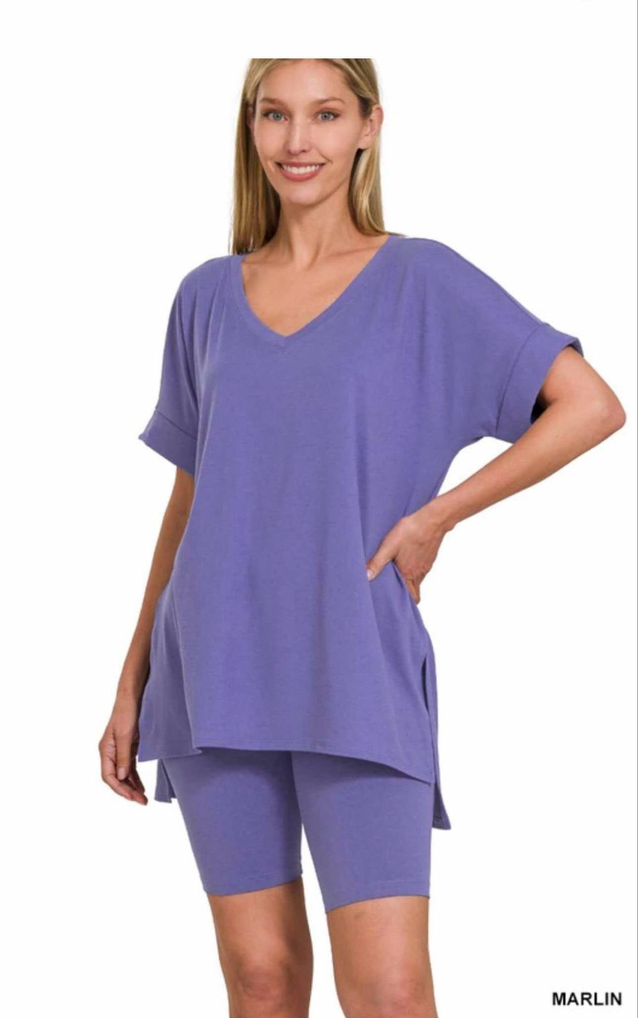 Cool MoM Biker Short Loungewear Set