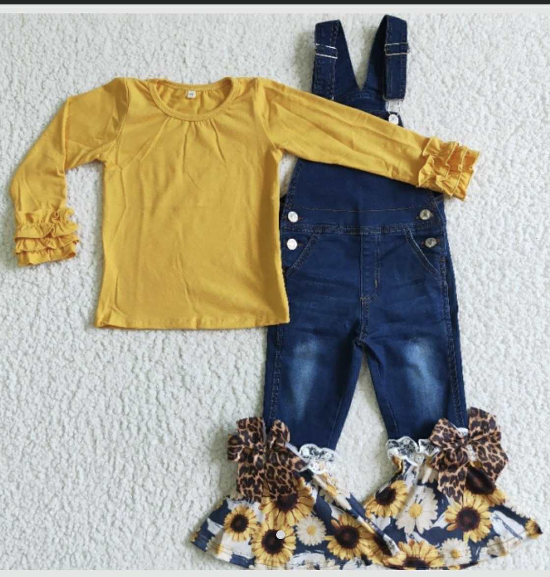 Sunflower Overalls Set