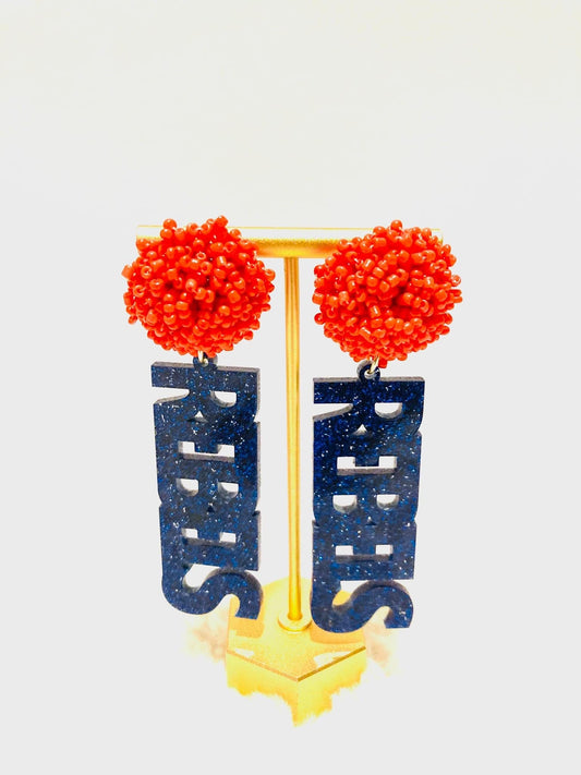 “Rep your school”Stylish Dangle Earrings ( SC REBELS)