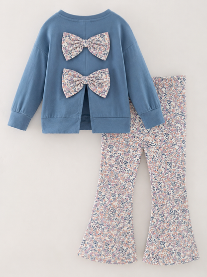 Cutest Pumpkin in the Patch Bow Back Girls Bell Bottom Set