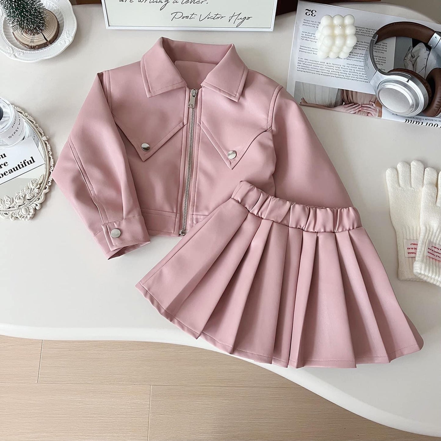 Blush Leather Set