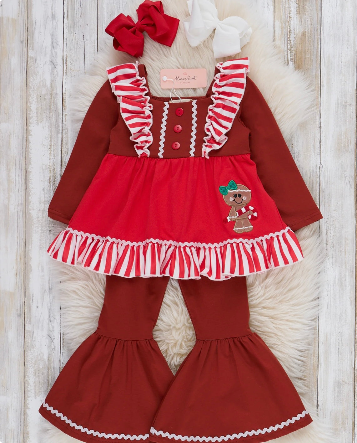 New Sassy Gingerbread Ruffle outfit