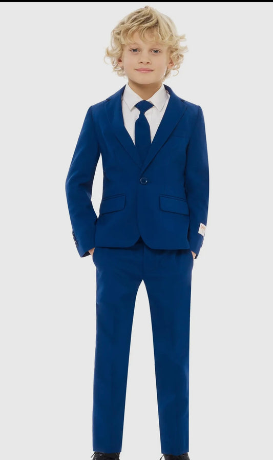 (OPPOSUITS)Boys Suit Blue includes Jacket+Pants+ Tie