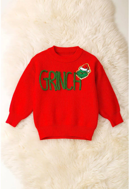 “The Holiday Red Character Knitted Sweater “