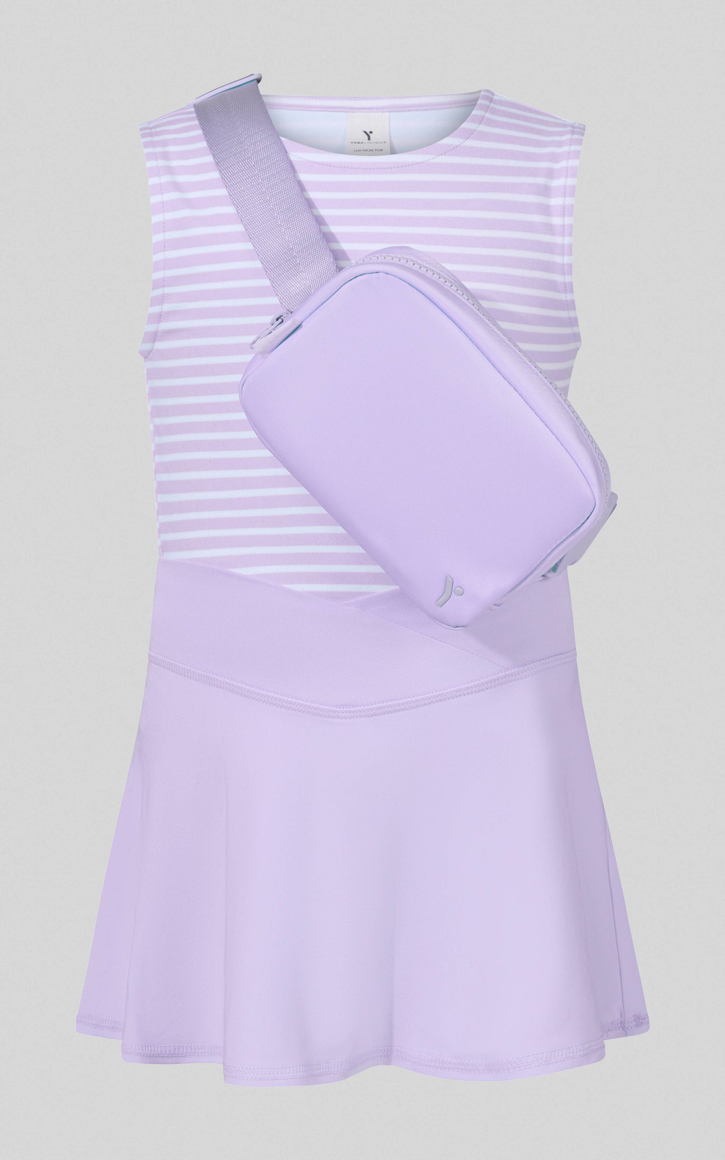 Little Girls Tank, Crossover Skort, Fanny bag Set