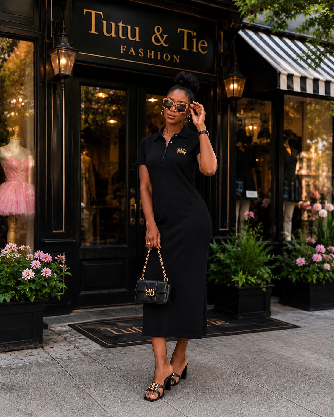 Polo style BB Long Dress in three different colors