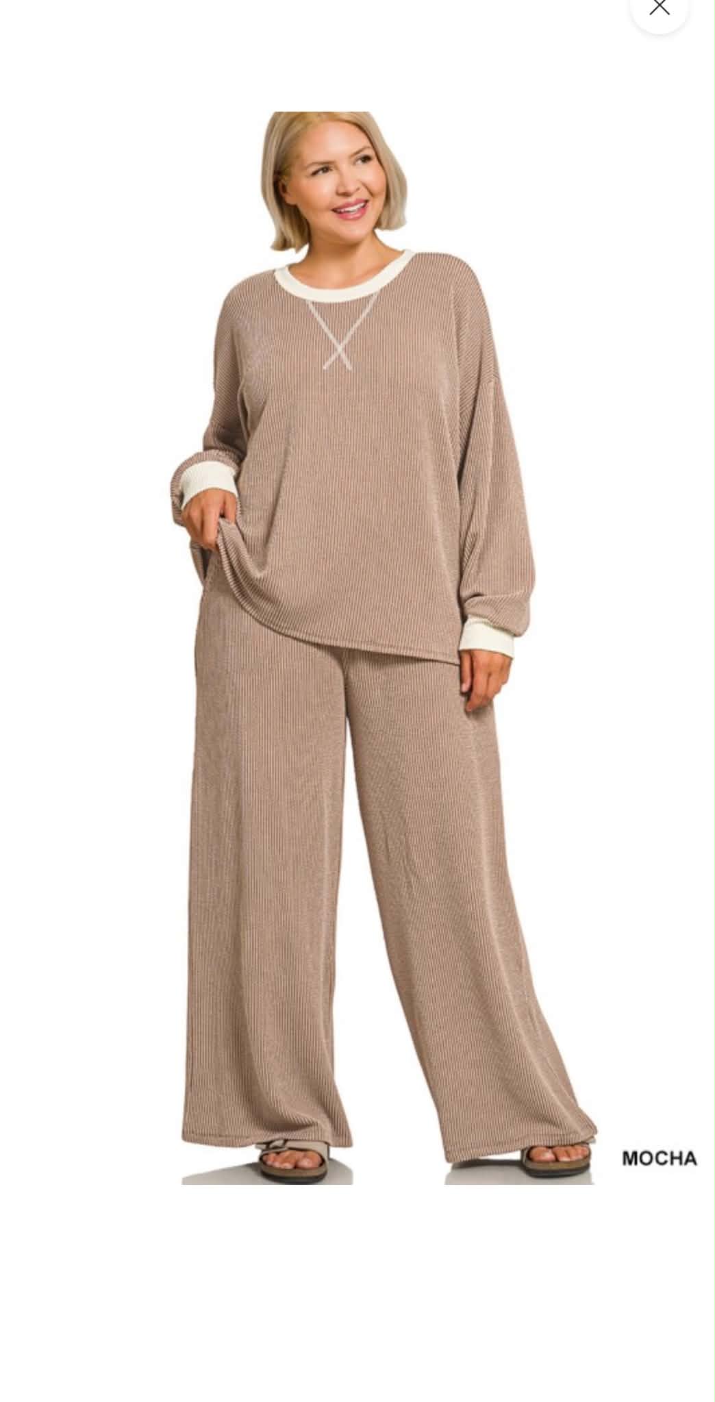 Cozy & Curvy Ribbed Two-Piece Set