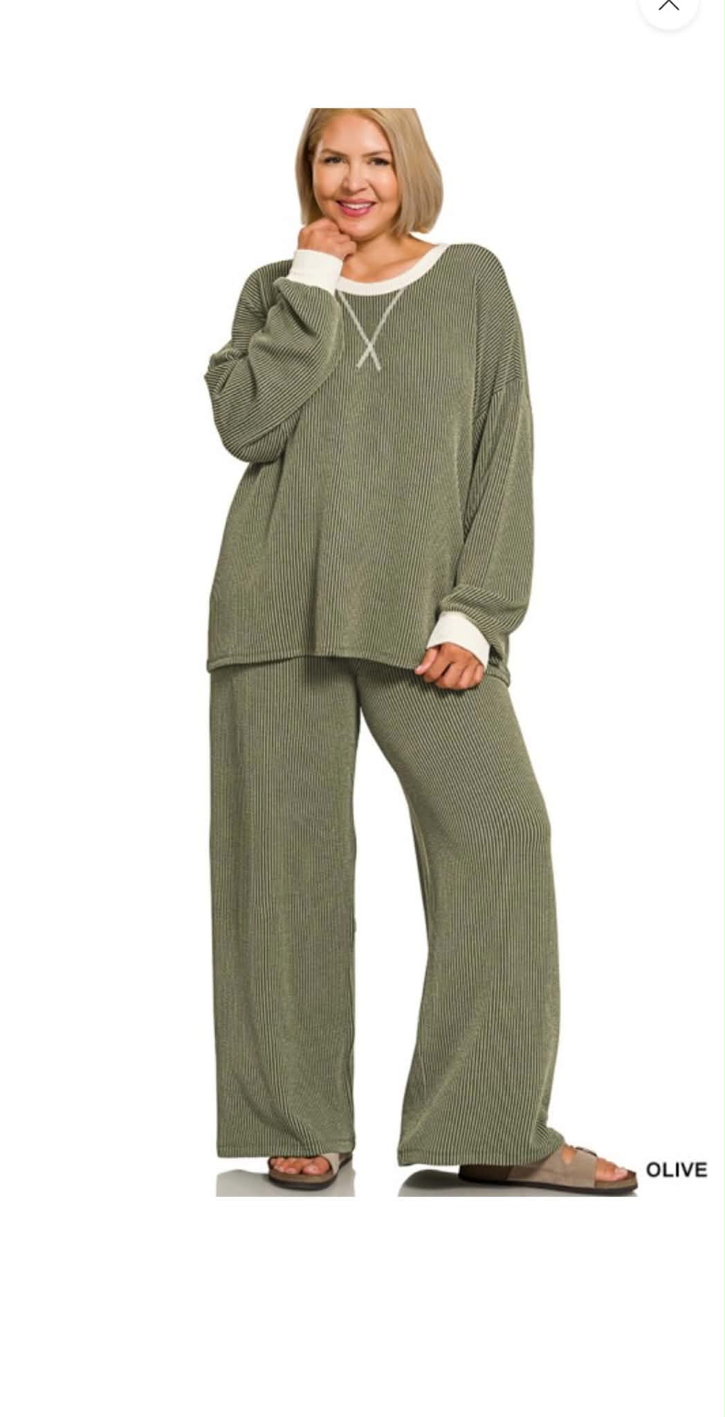 Cozy & Curvy Ribbed Two-Piece Set