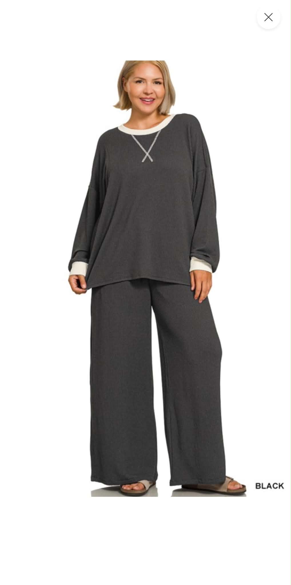 Cozy & Curvy Ribbed Two-Piece Set