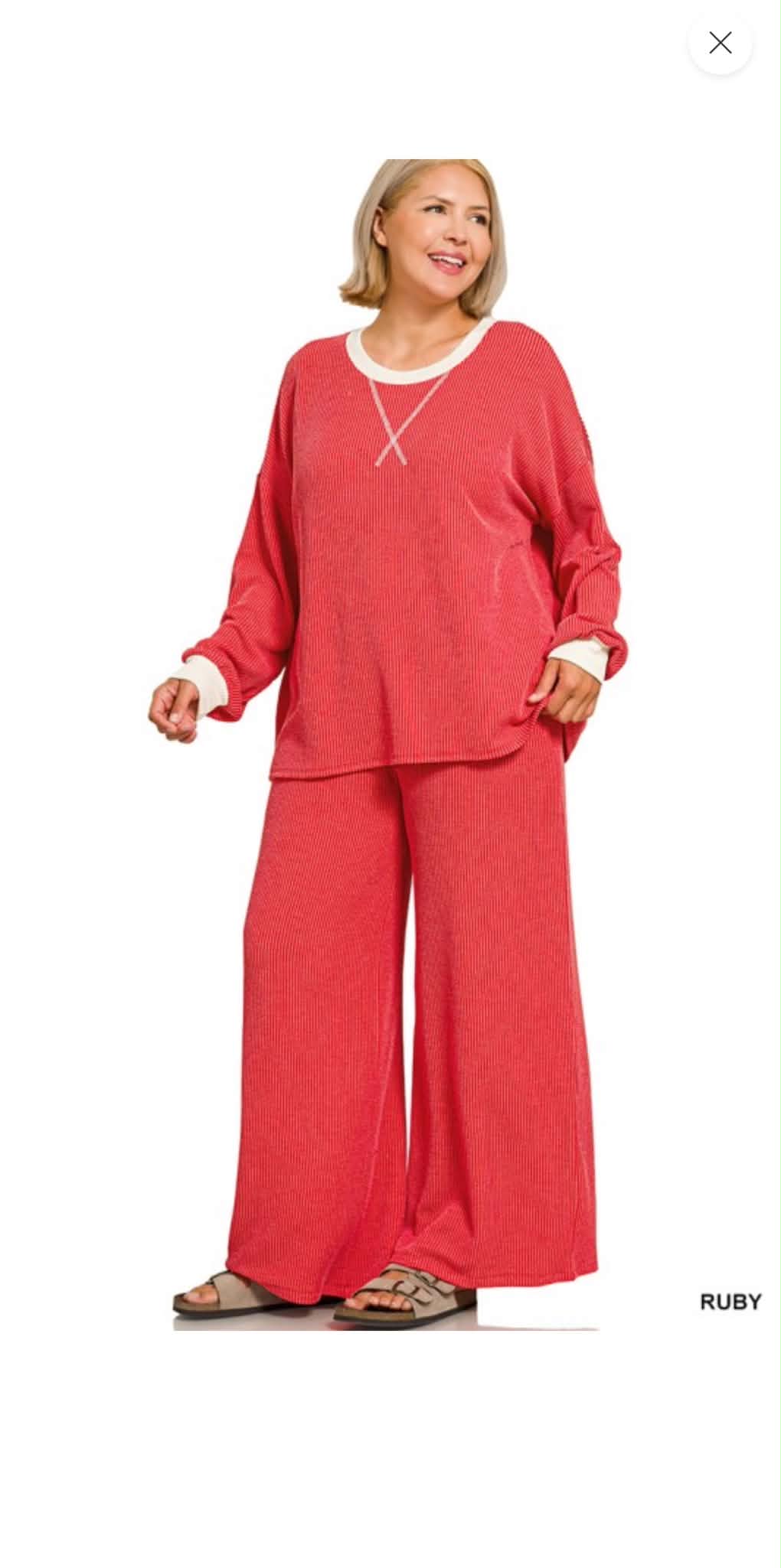 Cozy & Curvy Ribbed Two-Piece Set