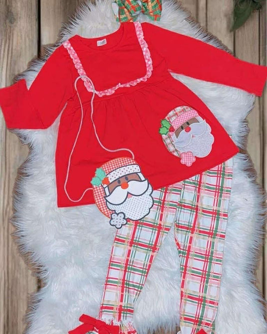 Santa Baby Plaid Set