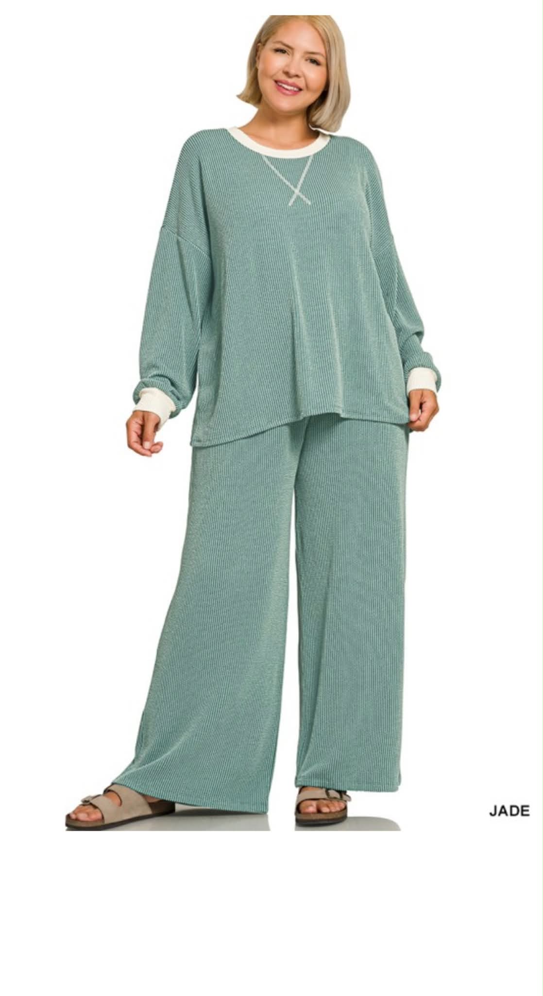 Cozy & Curvy Ribbed Two-Piece Set