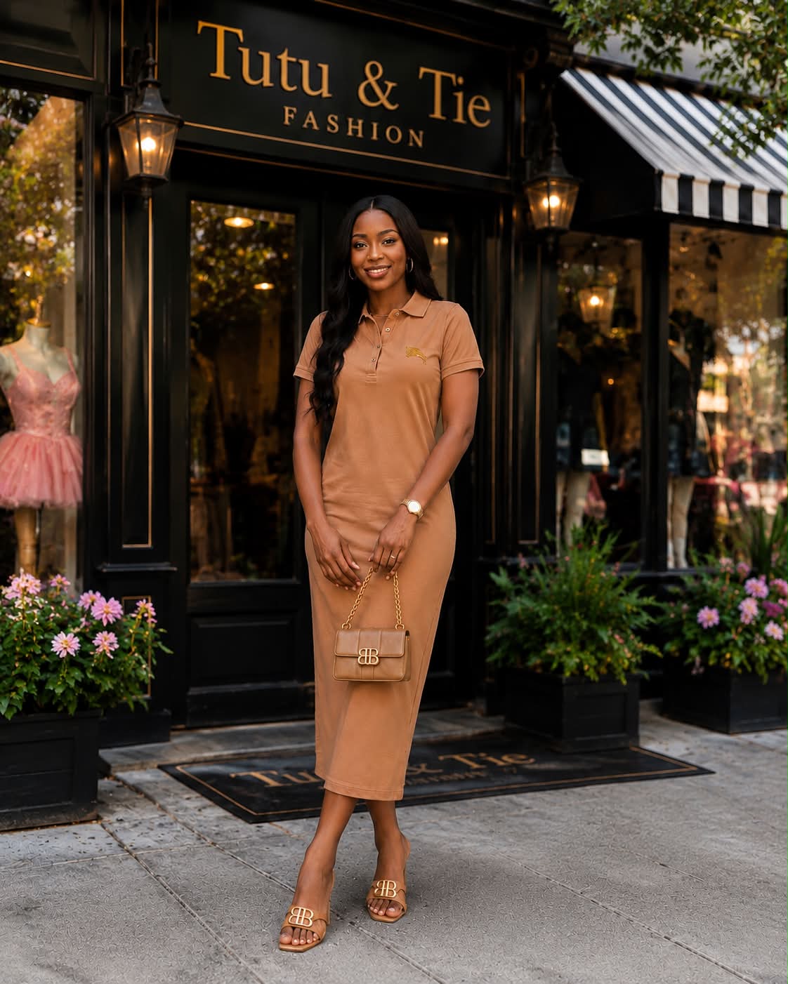 Polo style BB Long Dress in three different colors